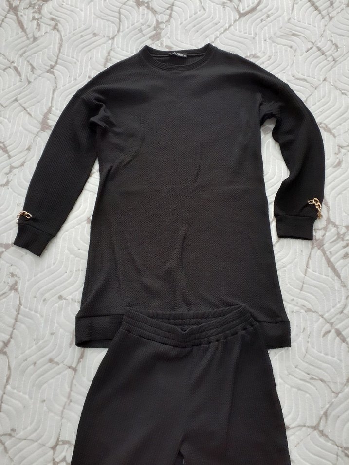 Kız Siyah Regular Fit Eşofman Altı - Görsel 3