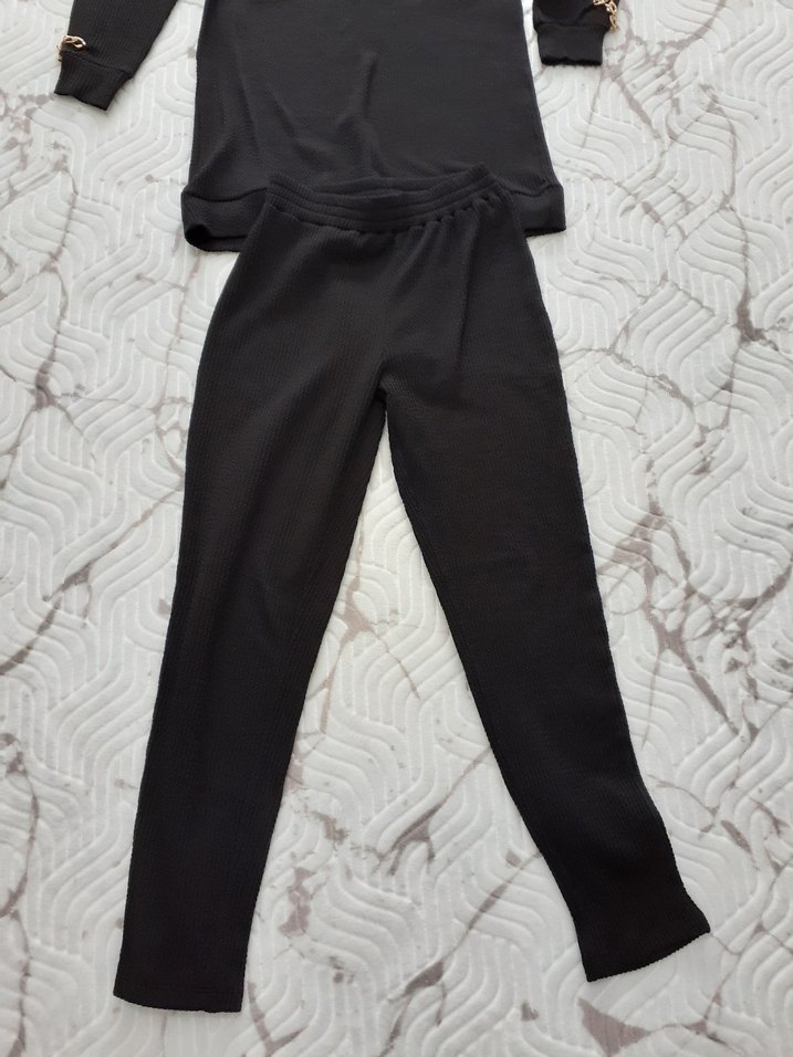 Kız Siyah Regular Fit Eşofman Altı - Görsel 2