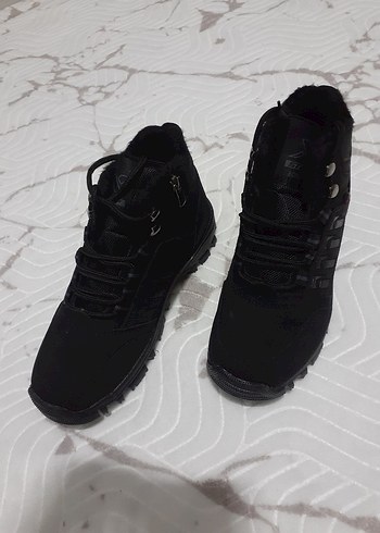 Siyah Kürklü Kamuflaj Desenli Erkek Bot - Görsel 2