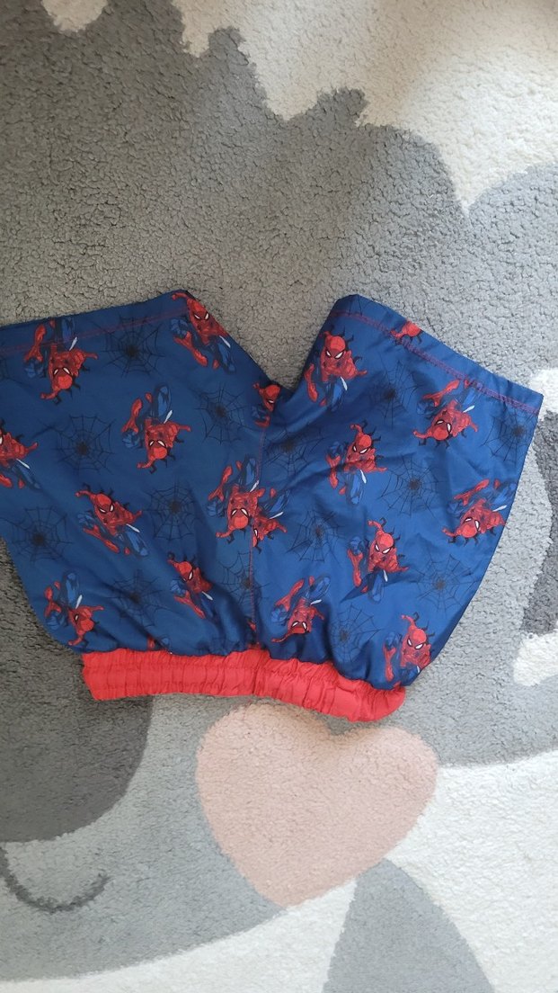 Erkek Çocuk Mavi Spider Desenli deniz Şortu - Görsel 2