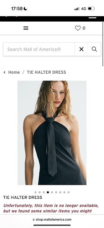 Zara Zara Kravat detaylı elbise