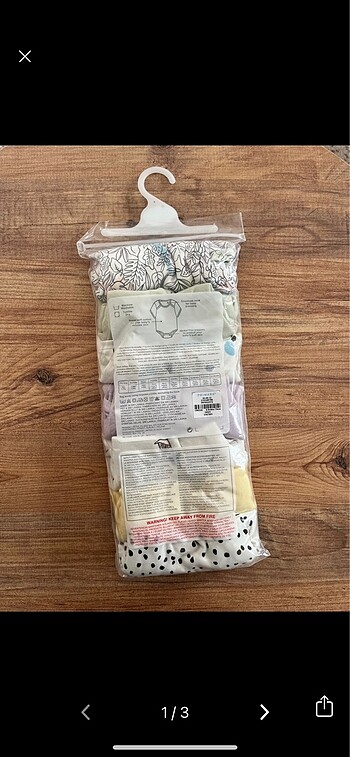 Primark Primark 7?li zıbın. 6-9 ay 74 cm kısa kollu paketli yeni.