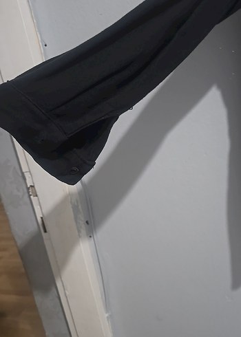 Düğmeli Siyah Denim Kadın Ceket - Görsel 8