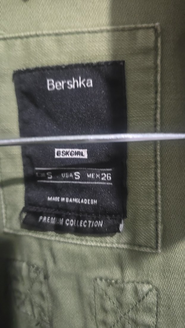 Düğmeli Yeşil Kamuflaj Kadın Ceket - Görsel 5