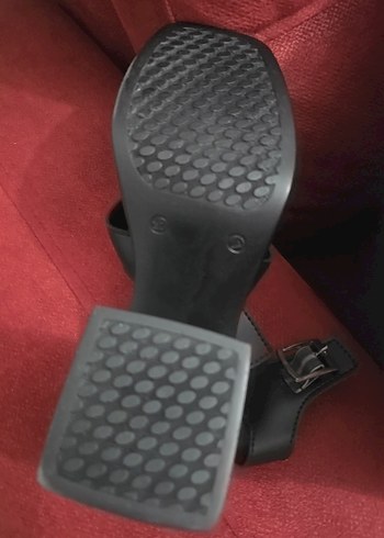 Siyah Platform Topuklu Gotik Kadın Sandalet - Görsel 4