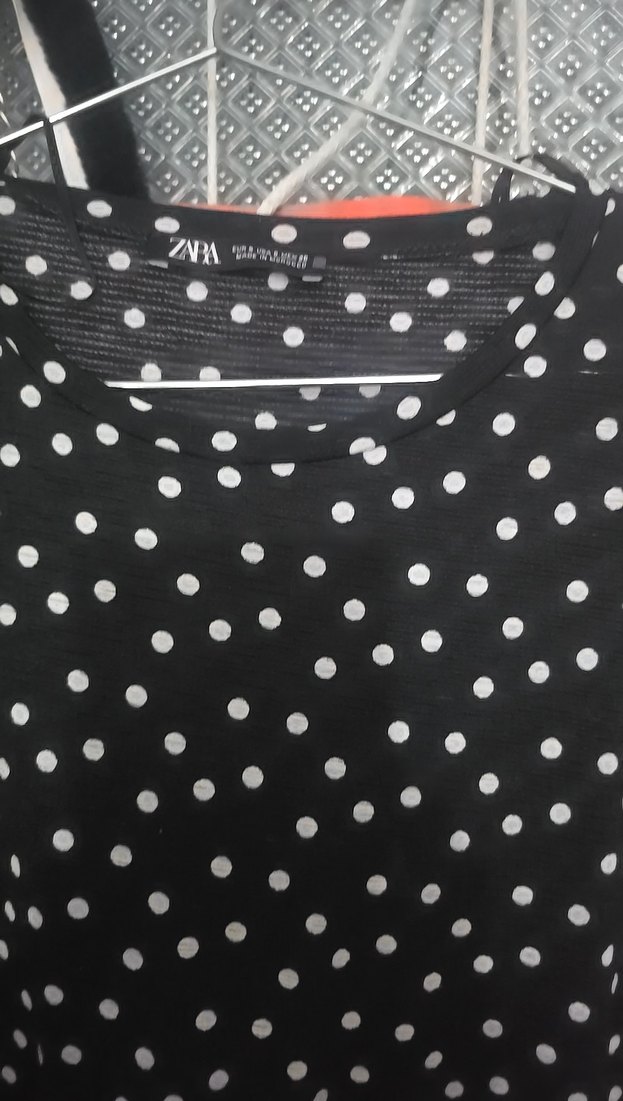 Siyah Puantiyeli Midi Elbise - Görsel 5