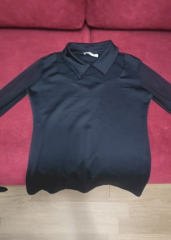 Siyah Kadın Gömlek Uzun Kollu - Görsel 5