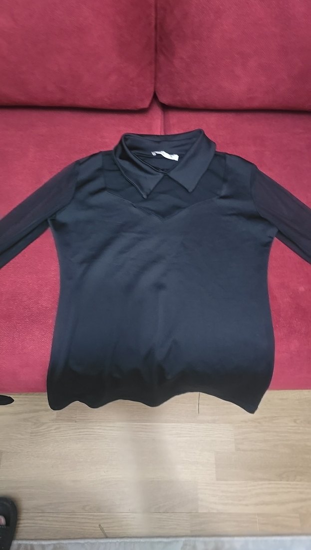 Siyah Kadın Gömlek Uzun Kollu - Görsel 5