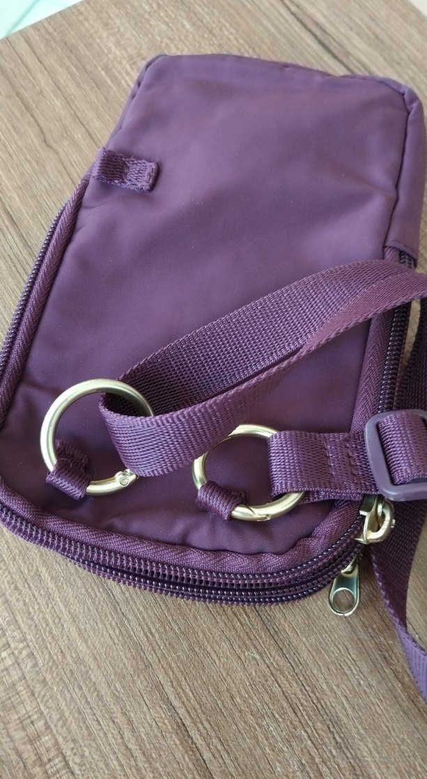 Bordo Kadın Fermuarlı Çapraz Çanta - Görsel 5