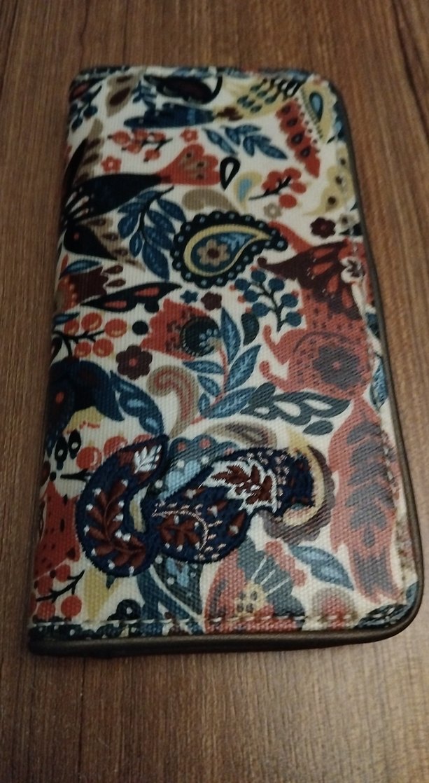Çiçek Desenli Fermuarlı Bohem Kadın Cüzdanı - Görsel 2