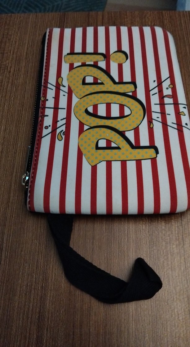 Renkli Pop Art Baskılı Fermuarlı Kadın Portföy - Görsel 2