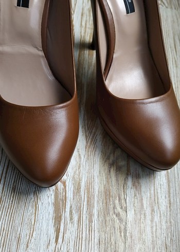 İnci Marka Kadın Bej Deri Topuklu Stiletto - Görsel 8