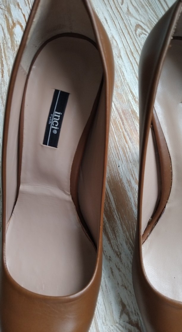 İnci Marka Kadın Bej Deri Topuklu Stiletto - Görsel 2