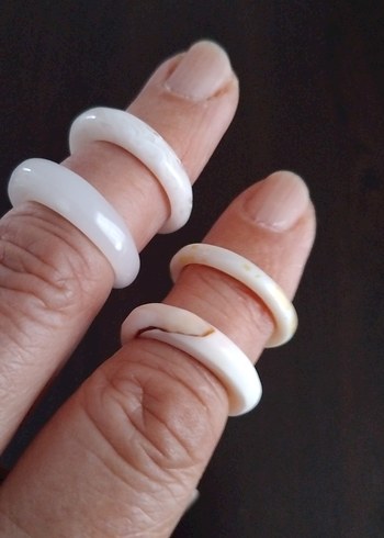 Kadın kemik yüzükler 8 adet - Görsel 7