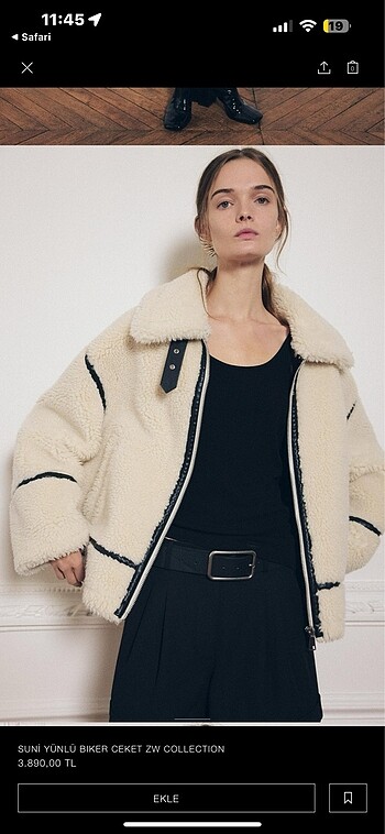 Zara Zara Teddy biker ceket