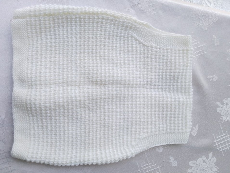 El Örgüsü Çocuk Beyaz Örgü Süveter - Görsel 5