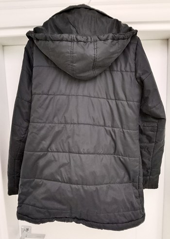 Collezione Marka Fermuarlı Siyah Midi Street Wear Kadın Ceket - Görsel 6