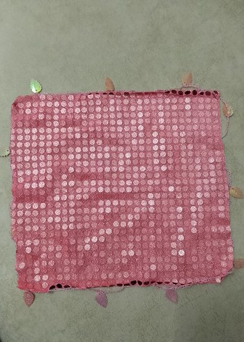 Pembe Parlak Kına Mendili - Görsel 3