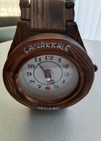 Bej Ahşap Duvar Saati - Görsel 8