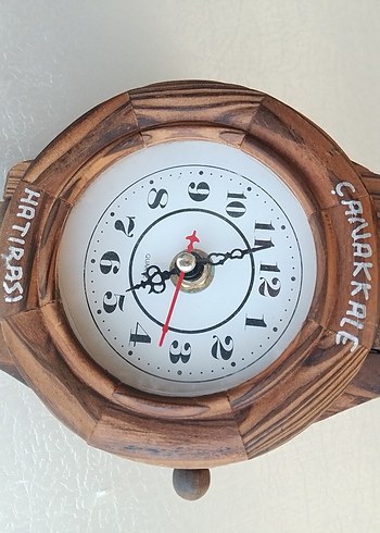 Bej Ahşap Duvar Saati - Görsel 2