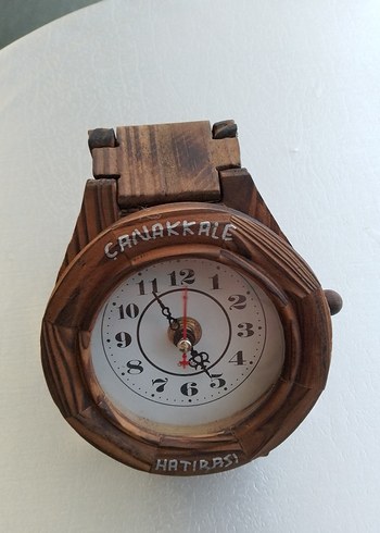 Bej Ahşap Duvar Saati - Görsel 10