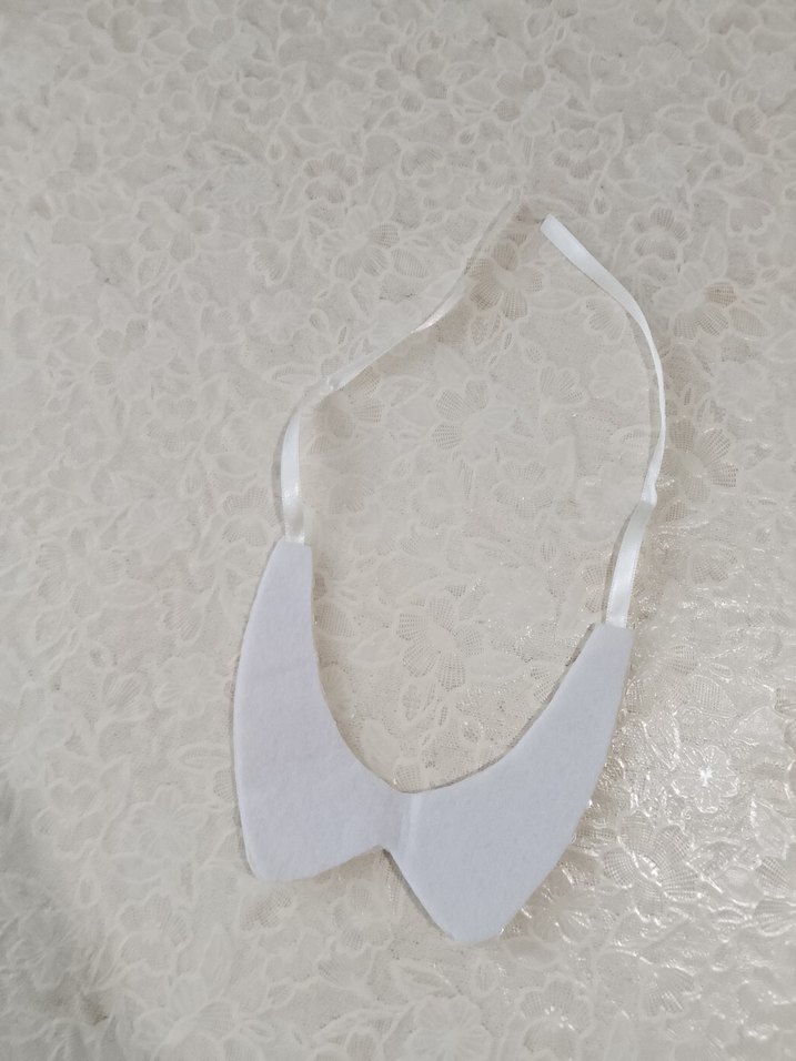 İşlemeli Beyaz Boncuklu Elbise Yakası - Görsel 2