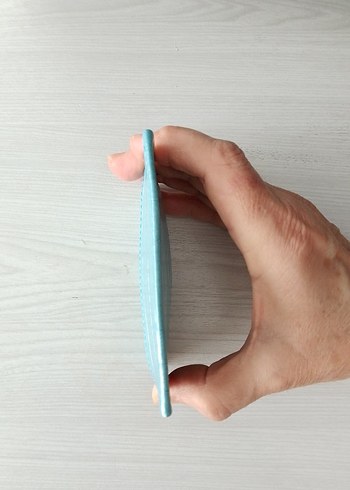 Turkuaz Parlak Yılan Desenli Deri Kadın Cüzdanı - Görsel 4