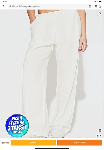 Bershka keten pantolon