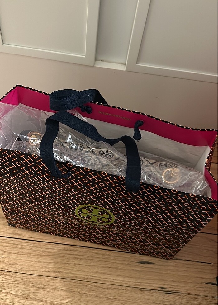 Tory Burch kol çantası lacivert - Görsel 4