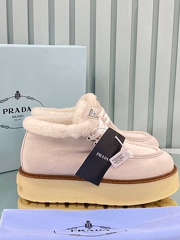38 Beden ten rengi Renk Prada Chukka Boot