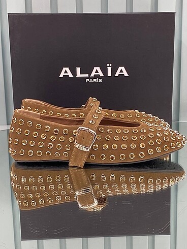 38 Beden Alaia Strass Ballerinas Hakiki Deri