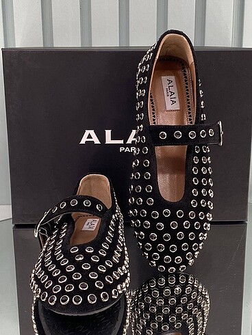 Alaia Strass Ballerinas Hakiki Deri