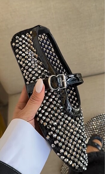 Alaia Alaia Stons Ballerinas Haiki Deri İthal Aksesuar