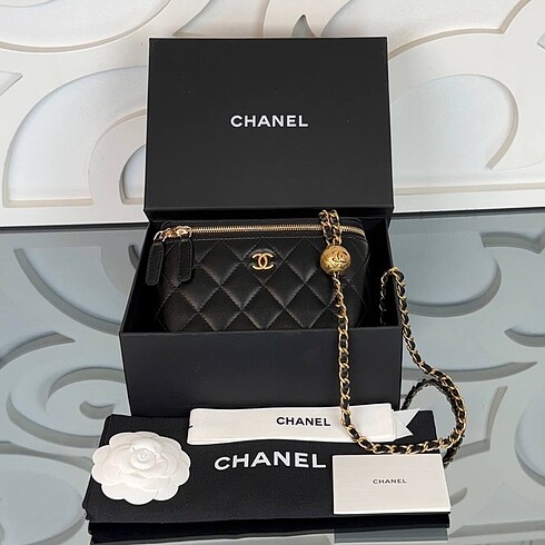 Chanel Small Vanity Bag with Goldball Hardware