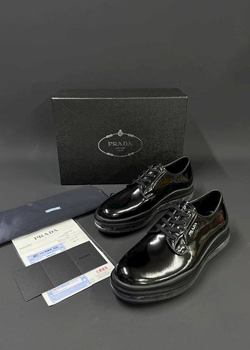 Prada Siyah Rugan Erkek Klasik Ayakkabı 40/41/42/43/44/45/46