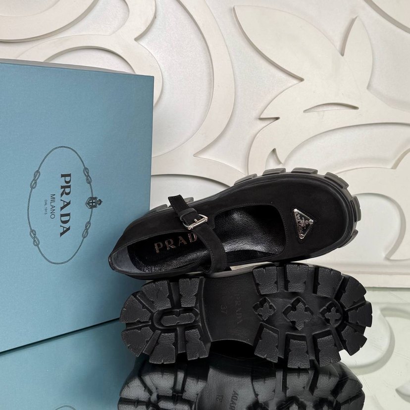 Prada Siyah Platform Topuklu Kadın Ayakkabısı - Görsel 4