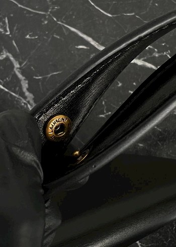 Beden beyaz Renk Beyaz Deri Parisian Kadın Çanta Saint Laurent Voltaire Small Bag