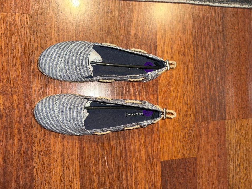 Kadın Mavi Gri Çizgili Espadril - Görsel 2