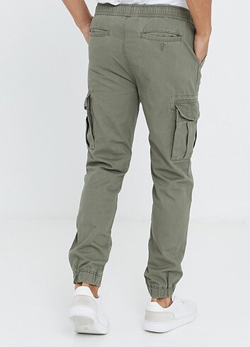 30 Beden Olive yeşili cargo jogger pantolon 