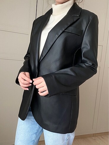 Deri blazer ceket