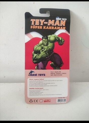  10 cm Tey- man HULK KARAKTERİ