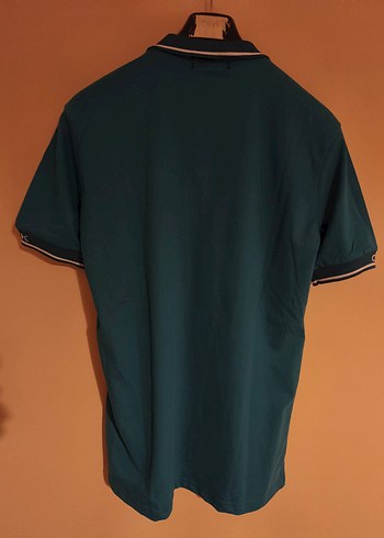 Calvin Klein Polo Yaka Petrol Mavisi Erkek T-shirti - Görsel 6