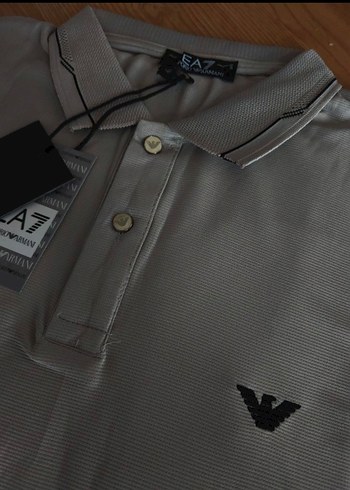 Empirio Armani Bej Kısa Kollu Polo Yaka Tişört - Görsel 4