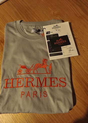 Hermes Gri Erkek T-shirti - Görsel 4