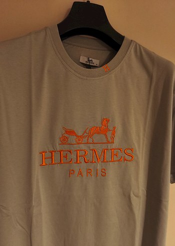 Hermes Gri Erkek T-shirti - Görsel 2