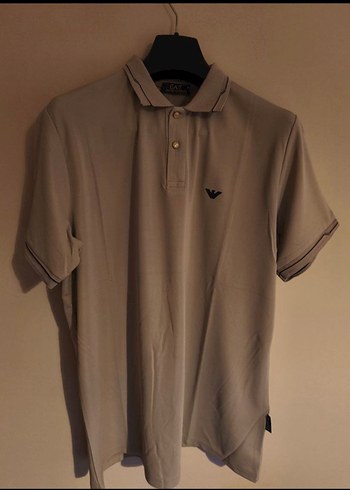 Emporio Armani Bej Renk Polo Yaka Erkek T-shirti - Görsel 2