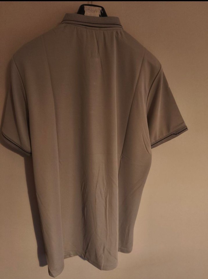 Emporio Armani Bej Renk Polo Yaka Erkek T-shirti - Görsel 5