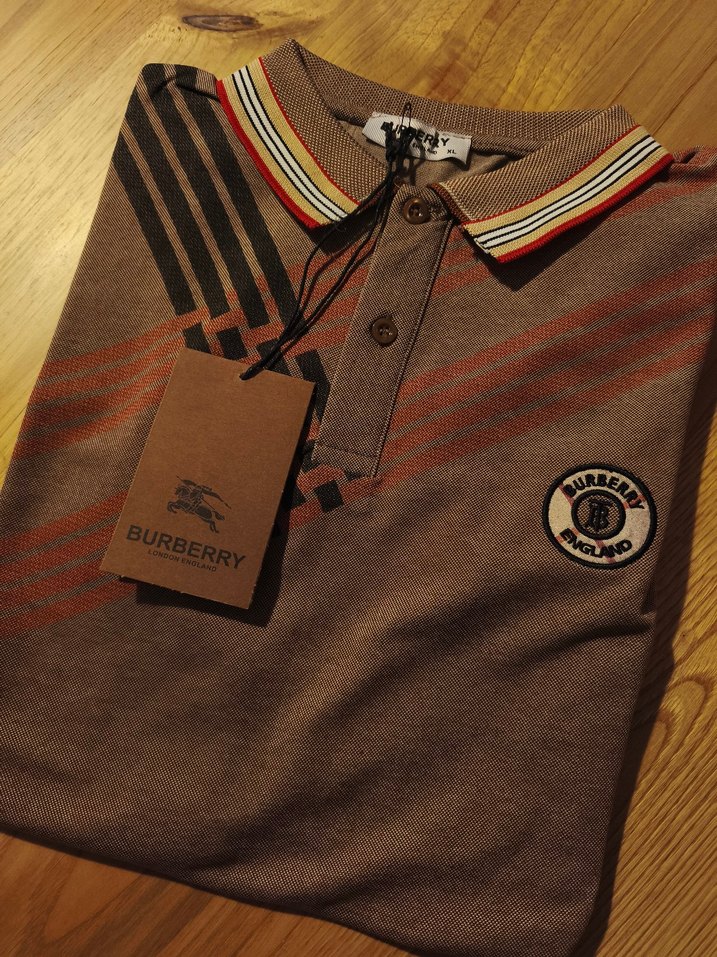 Burberry Kahverengi Erkek Polo Yaka T-shirt - Görsel 3