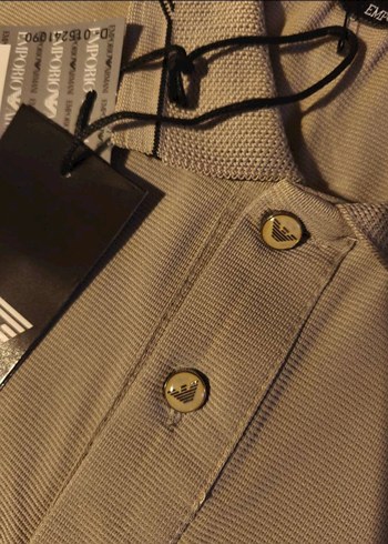 Empirio Armani Bej rengi Polo Yaka Erkek t-shirt - Görsel 5