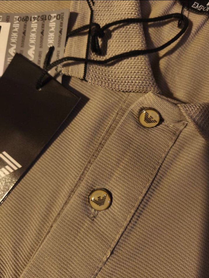Empirio Armani Bej rengi Polo Yaka Erkek t-shirt - Görsel 5
